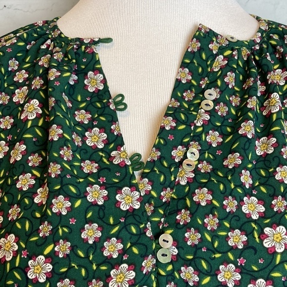 Mini Mignon Balloon Sleeve Blouse Kids Sz 12 French Girl Chic Feminine Paris - Picture 3 of 13